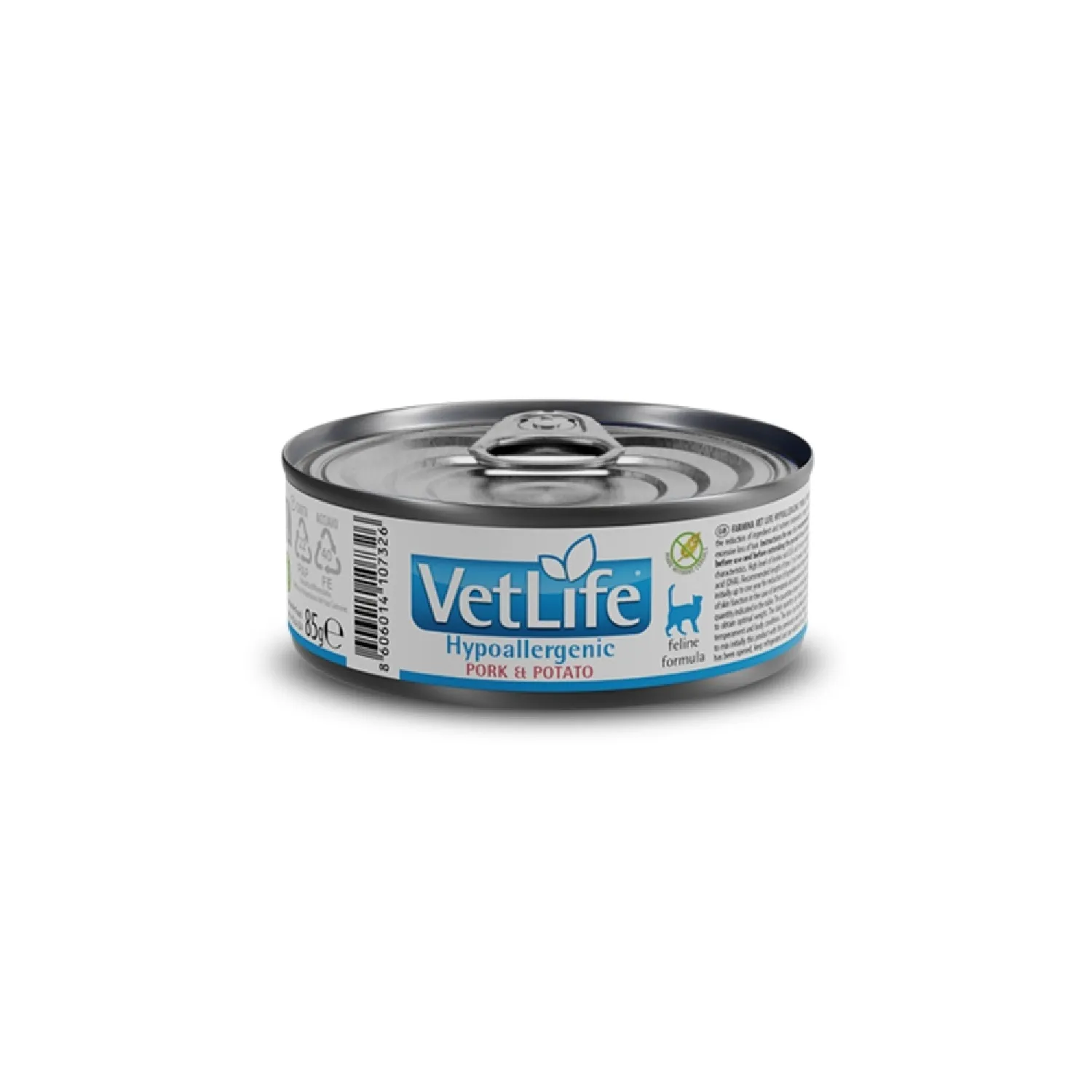 Racao Umida Vet Life Hypoallergenic para Gatos Adultos Pork -amp- Potato 1